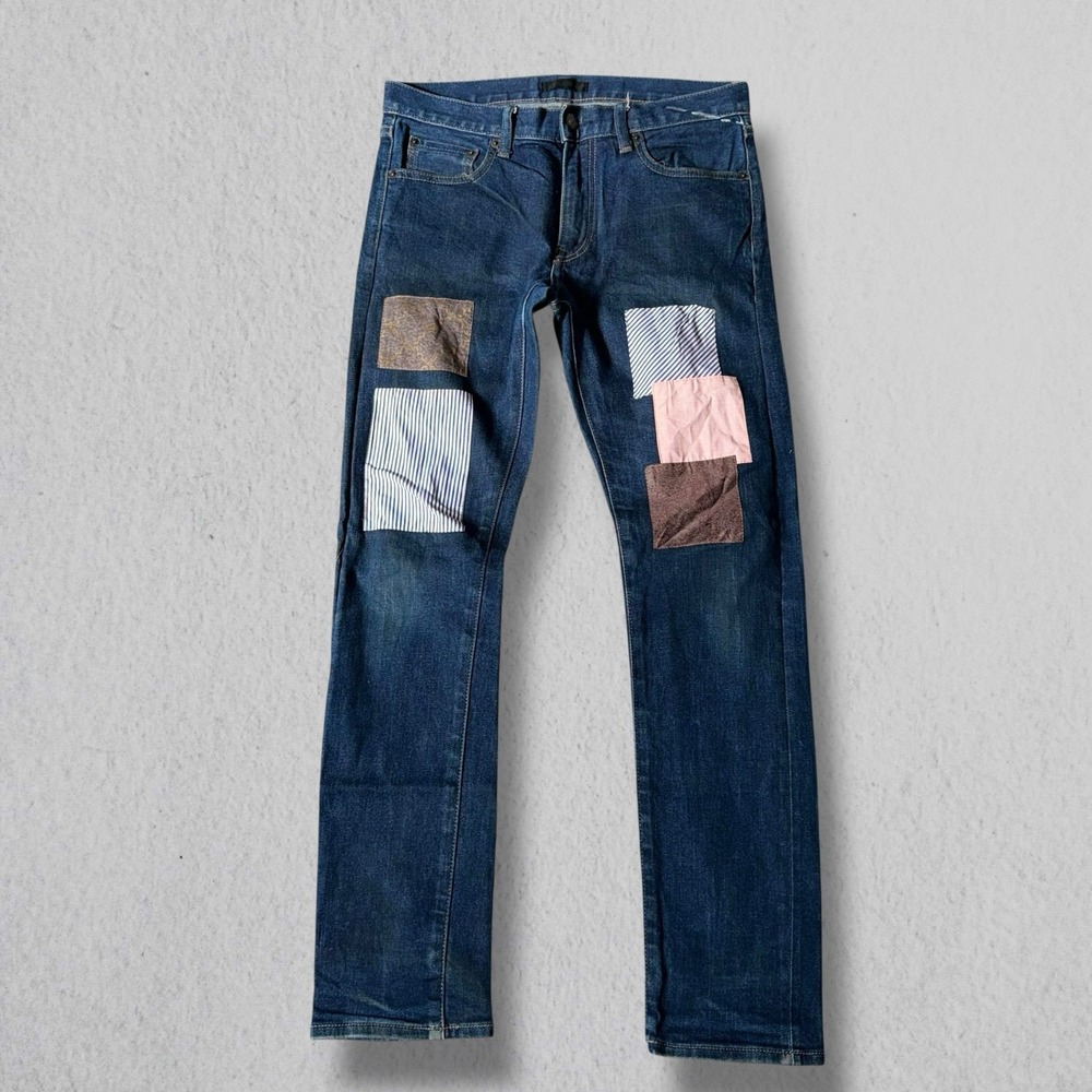 Uniqlo Jeans Mens 31x30 Dark Kaihara Selvedge Slim Low Rise Straight Leg‎ Unique